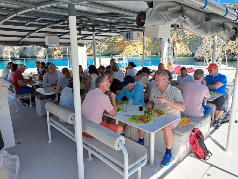 Lunch on board the catamaran Tip Top One